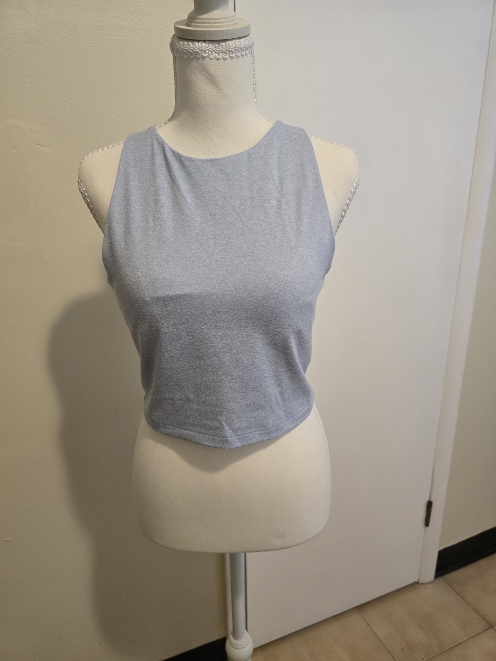 Old Navy Light Blue Racerback Crop Tank